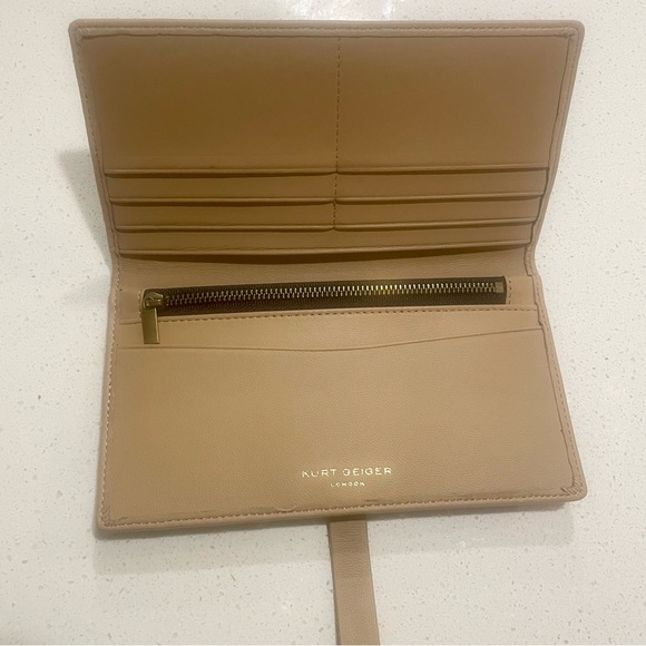 Kurt Geiger Tan Kensington Quilted Wallet - Picture 4 of 5